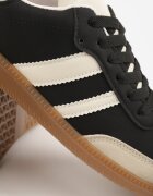 gowin Adidași Negru-Bej Plati Decorați cu Dungi Glaria