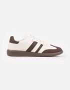 gowin Adidași Plati Bej-Maro Decorate cu Benzi Glaria