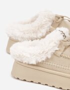 gowin Cizme de zăpadă bej tip slip-on în stil rustic cu fundă și blană Tusor