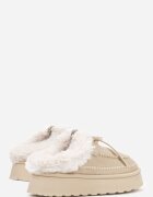gowin Cizme de zăpadă bej tip slip-on în stil rustic cu fundă și blană Tusor