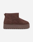 gowin Ghete de zăpadă Maro slip-on din imitație de piele întoarsă cu platformă Tusanala