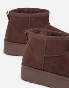 gowin Ghete de zăpadă Maro slip-on din imitație de piele întoarsă cu platformă Tusanala