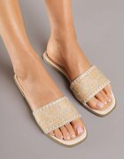 gowin Papuci Bej cu Model Geometric în Stil Boho Zeroma
