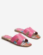 gowin Papuci Fucsia cu Decupaje și Model Geometric Purinna