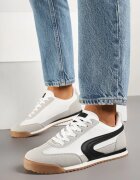 gowin Sneakers Alb-Gri în Stil Clasic Ellirianne