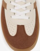 gowin Sneakers Bej cu Alb Tip Tenisi Iconici cu Cusături Decorative Selfia