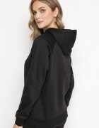 h&s Bluza Neagră cu Glugă și Imprimeu cu benzi elastice Sitta