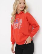 h&s Bluza Pomarańczowa cu glugă și imprimeu și manșete Apperforda