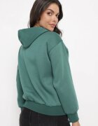 h&s Bluză Verde închis cu Imprimeu Colorat și Glugă Kimna