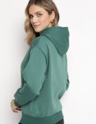 h&s Bluză Verde închisă Căptușită cu Glugă și Imprimeu Wesa