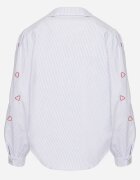 h&s Cămașă Albastru-Roșie din Bumbac cu Broderie Decorativă Doviene