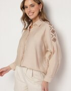 h&s Cămașă Bej Decorată cu Broderie Ulosandria