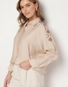 h&s Cămașă Bej Decorată cu Broderie Ulosandria