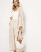 h&s Compleu Bej oversize Cămașă și Pantaloni Ulosarenia
