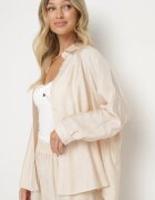 h&s Compleu Bej oversize Cămașă și Pantaloni Ulosarenia