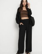 h&s Compleu Negru Croială Oversize Cămașă și Pantaloni Ulosarenia
