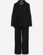 h&s Compleu Negru Croială Oversize Cămașă și Pantaloni Ulosarenia