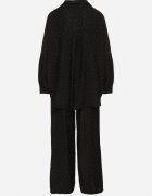 h&s Compleu Negru Croială Oversize Cămașă și Pantaloni Ulosarenia
