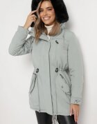h&s Geacă Parka Verde închis cu Glugă cu Blană Ouida