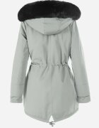 h&s Geacă Parka Verde închis cu Glugă cu Blană Ouida