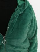 h&s Geacă Verde De blană cu Benzi Decorative și Glugă Eleran