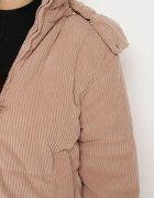 h&s Jachetă de puf roz din corduroy cu glugă detașabilă Sinitha