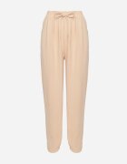 h&s Pantaloni bej de trening cu elastic în talie și talie înaltă Dimrou