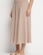 h&s Pantaloni Bej Largi Culottes Ornamentate cu Volane Fenalida