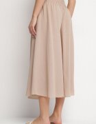 h&s Pantaloni Bej Largi Culottes Ornamentate cu Volane Fenalida