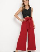 h&s Pantaloni Bordo Largi cu cordon în talie Paper Bag Tisallas