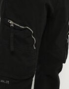 h&s Pantaloni cargo negri din bumbac cu buzunare Aliria