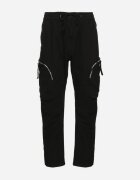 h&s Pantaloni cargo negri din bumbac cu buzunare Aliria