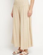 h&s Pantaloni Culotte Larghi Bej cu lungime 7/8 cu talie înaltă Ulamiriela