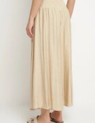 h&s Pantaloni Culotte Larghi Bej cu lungime 7/8 cu talie înaltă Ulamiriela