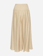 h&s Pantaloni Culotte Larghi Bej cu lungime 7/8 cu talie înaltă Ulamiriela
