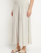 h&s Pantaloni culotte largi gri deschis cu lungime 7/8 cu talie înaltă Ulamiriela