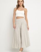 h&s Pantaloni culotte largi gri deschis cu lungime 7/8 cu talie înaltă Ulamiriela