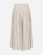 h&s Pantaloni culotte largi gri deschis cu lungime 7/8 cu talie înaltă Ulamiriela