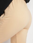 h&s Pantaloni de trening bej de bumbac cu talie înaltă finisați cu fermoare și panglică Dedela