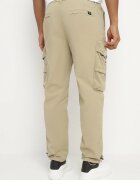 h&s Pantaloni Jogger Bej închis din bumbac cu buzunare cu clapetă Lanathia