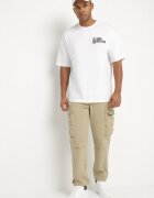 h&s Pantaloni Jogger Bej închis din bumbac cu buzunare cu clapetă Lanathia