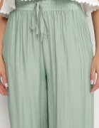 h&s Pantaloni largi menta Palazzo cu talie înaltă și cordon Myrlevia