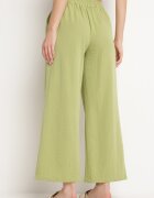 h&s Pantaloni Largi Palazzo Verde deschis cu talie înaltă și elastic în talie Biofina