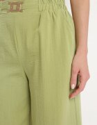 h&s Pantaloni Largi Palazzo Verde deschis cu talie înaltă și elastic în talie Biofina