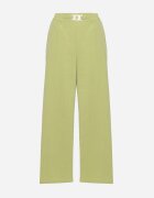 h&s Pantaloni Largi Palazzo Verde deschis cu talie înaltă și elastic în talie Biofina
