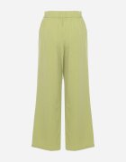 h&s Pantaloni Largi Palazzo Verde deschis cu talie înaltă și elastic în talie Biofina