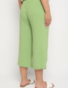 h&s Pantaloni Largi Verde Deschis cu talie înaltă cu elastic în talie și cu picior 3/4 Levolia