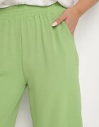 h&s Pantaloni Largi Verde Deschis cu talie înaltă cu elastic în talie și cu picior 3/4 Levolia