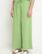 h&s Pantaloni Largi Verde deschis Tip Palazzo cu Legătură Ulialitia