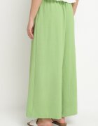 h&s Pantaloni Largi Verde deschis Tip Palazzo cu Legătură Ulialitia